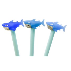 Lopenle 9PCS Shark Pens For Writing Shark Sea Animal Gel Pens Fish Pen 0.5 mm Black Ink For School Home Office Party Stationery Store