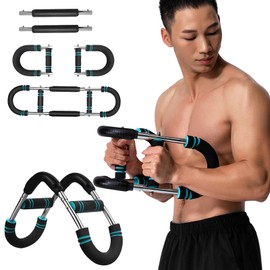 NOAOVO Twister Arm Trainer, Adjustable Resistance Twister Arm Exerciser Chest Exerciser for Men, Portable Chest Workout Equipment Arm Trainer for Men (Blue)