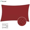 SunnyRoyal 9'x13' Waterproof Sun Shade Sail Rectangle with Hardware Kits