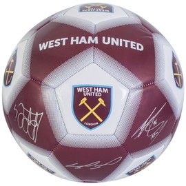 West Ham United FC Kids' WH04916 West Ham Size 5 Signature Football, Multi-Colour