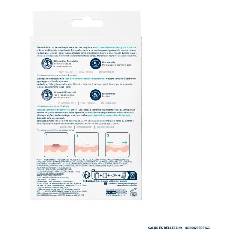 Cerave Parches Control Imperfeccion 22p Piel Tendencia Acné
