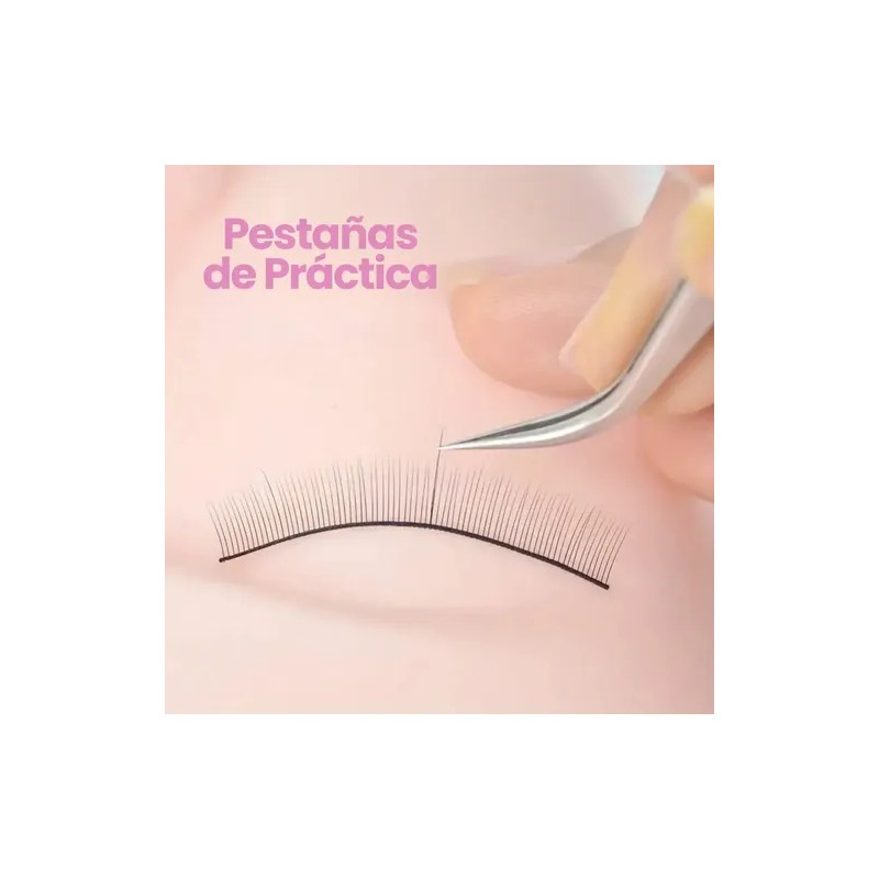 Pestañas De Práctica Extensiones Maquillaje Lashista 10par F