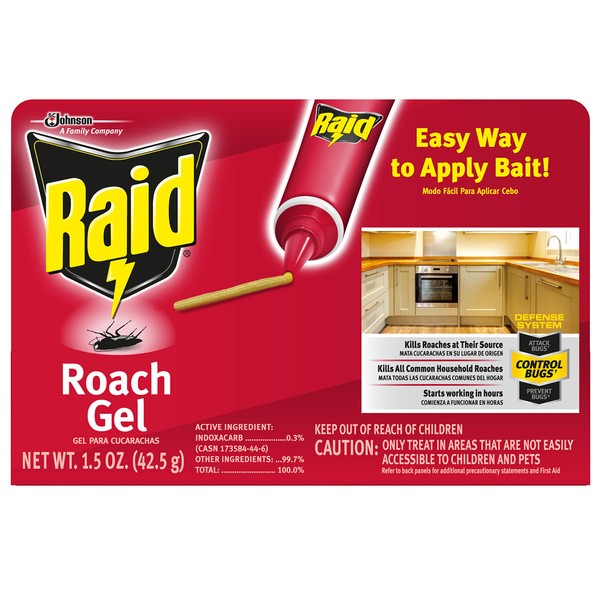 Raid Roach Gel, Roach Killer, 1.5 oz.