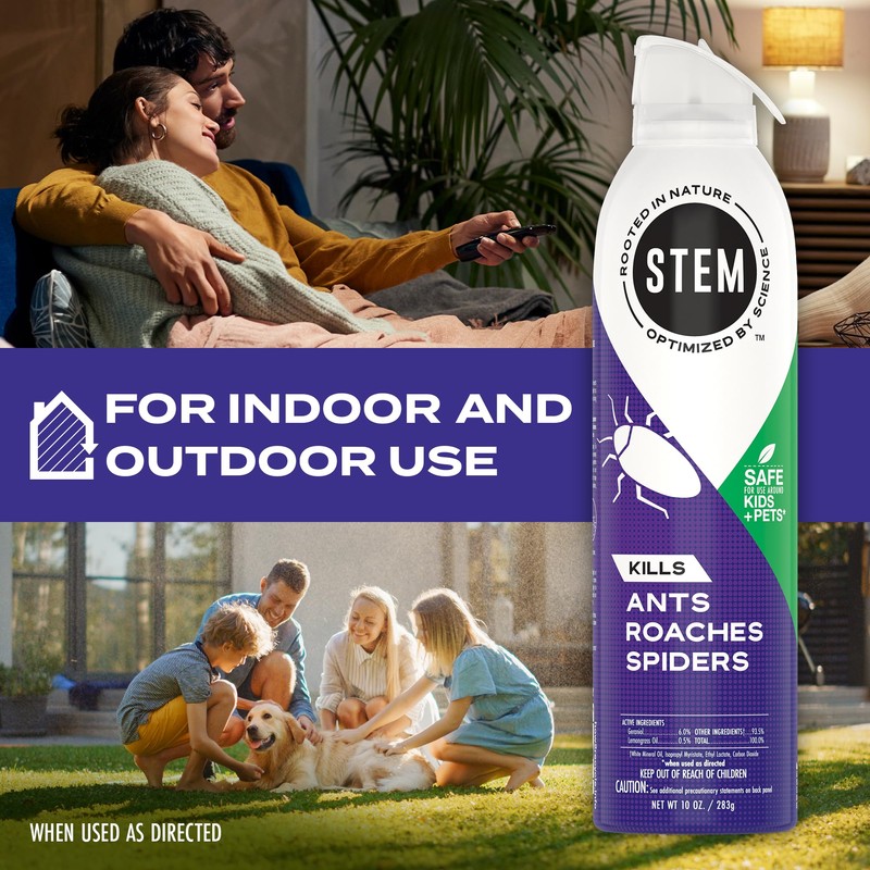 STEM Kills Ants, Roaches And Spiders: Plant-Based Active Ingredient Bug
