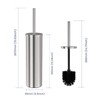 DOWRY Stainless Steel Freestanding Toilet Bowl Brush and Holder with