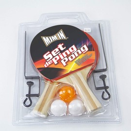 MJM IN PROFESIONAL Set de Ping Pong 2 Raquetas +3 Pelotas +Postes con Red