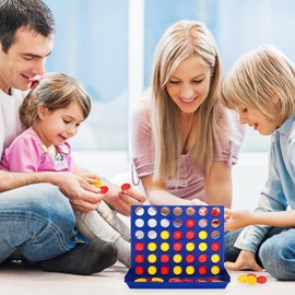 VOAOV Juego de Mesa, Juego Cuatro En Línea para Niños, Juego de Estrategia para Adultos y Niños, Set Juegos de Mesa Clásicos Juegos para Niños A Partir de 5 Años, 10 x 7.3 x 7.9 Pulgadas
