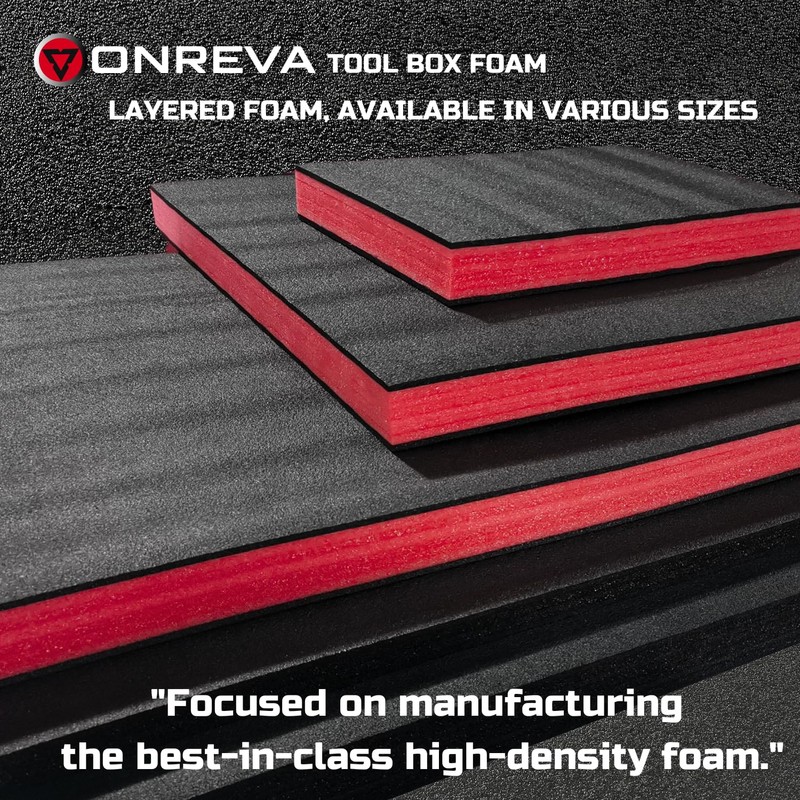 ONREVA Tool Box Foam, 3Pack 45x22x1 inch, Foam Inserts for