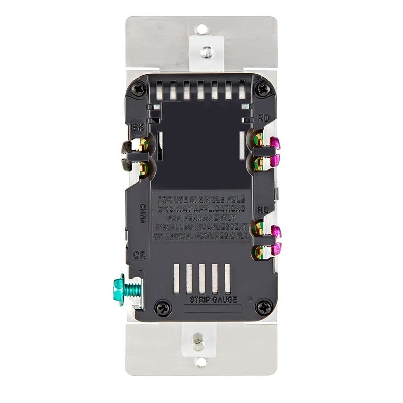 Leviton Decora 600-Watt Single-Pole/3-Way Universal Rocker Slide Dimmer, White (3-Pack)