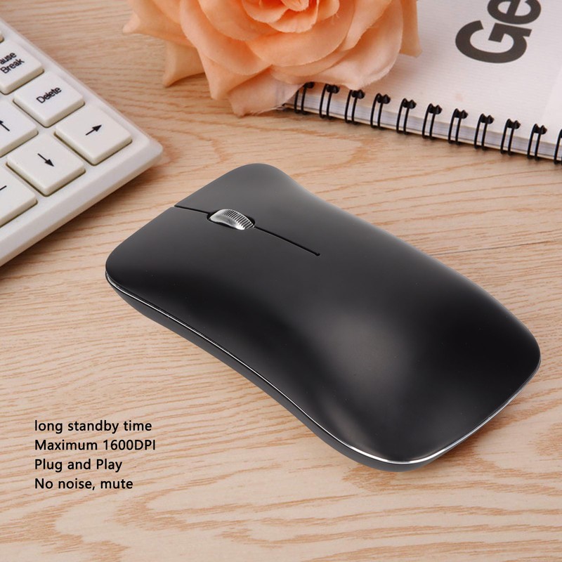 2.4G Wireless Mouse 1600DPI Mute Long Standby Time Rechargeable Office