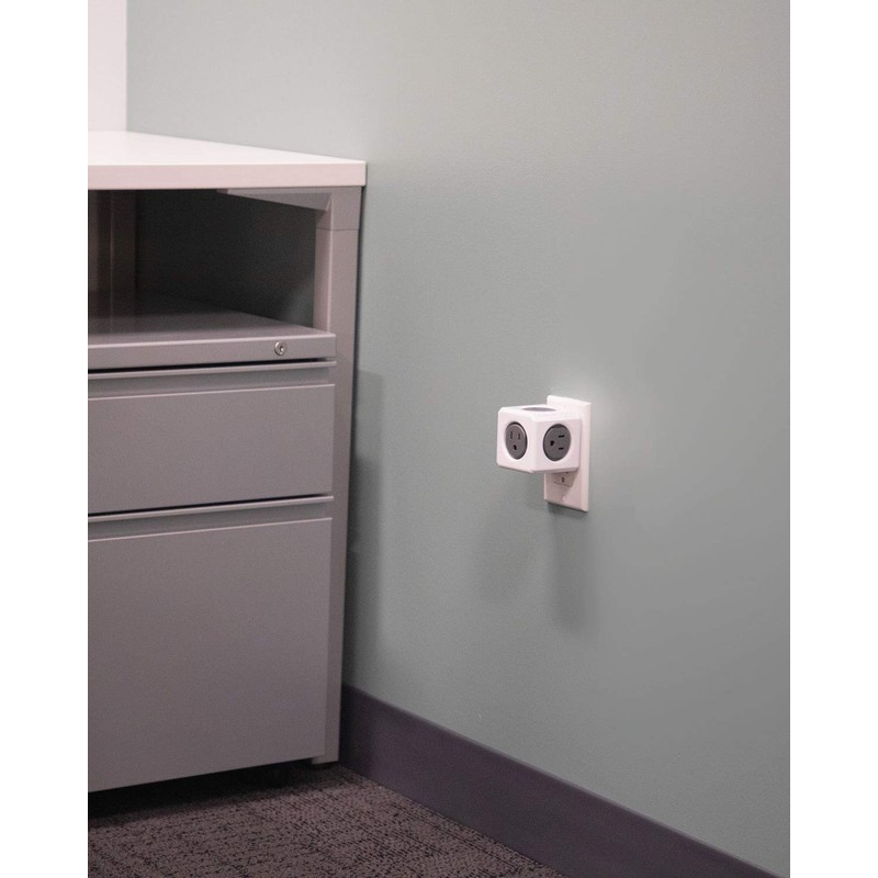 Allocacoc 4120GN/USORPC 4100USORPC PowerCube Original 5 Outlets, Green-Retail Packaging