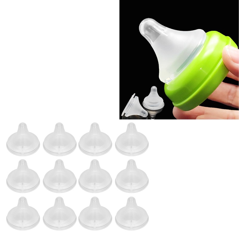 14Pcs Baby Bottle Nipple Silicone Soft Odorless Easy Cleaning Accessory