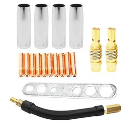 Tiardey 18PCS MB15 15AK Contact Tip M6 Tips Holder Difuser Shield Cup Torch Neck for MB15 15AK MIG Welding Torch - Contact Tip 0.9mm