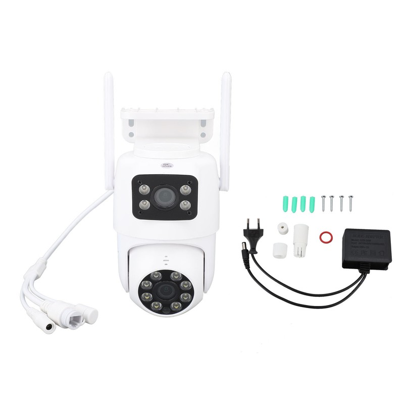 PTZ Security Camera WiFi Dual Lens 4MP Night Vision Motion