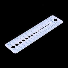 Plastic Knitting Needle Ruler Gauge, Sewing Tools Knitting Crochet Size Measurement, All Sizes from 2.00 mm to 10 mm, Lightweight