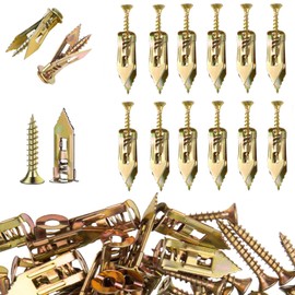60PCS 0.47X1.18inch Self Drilling Drywall Anchors with Screws,No Drill Needed,Perfect for Wall Hanging