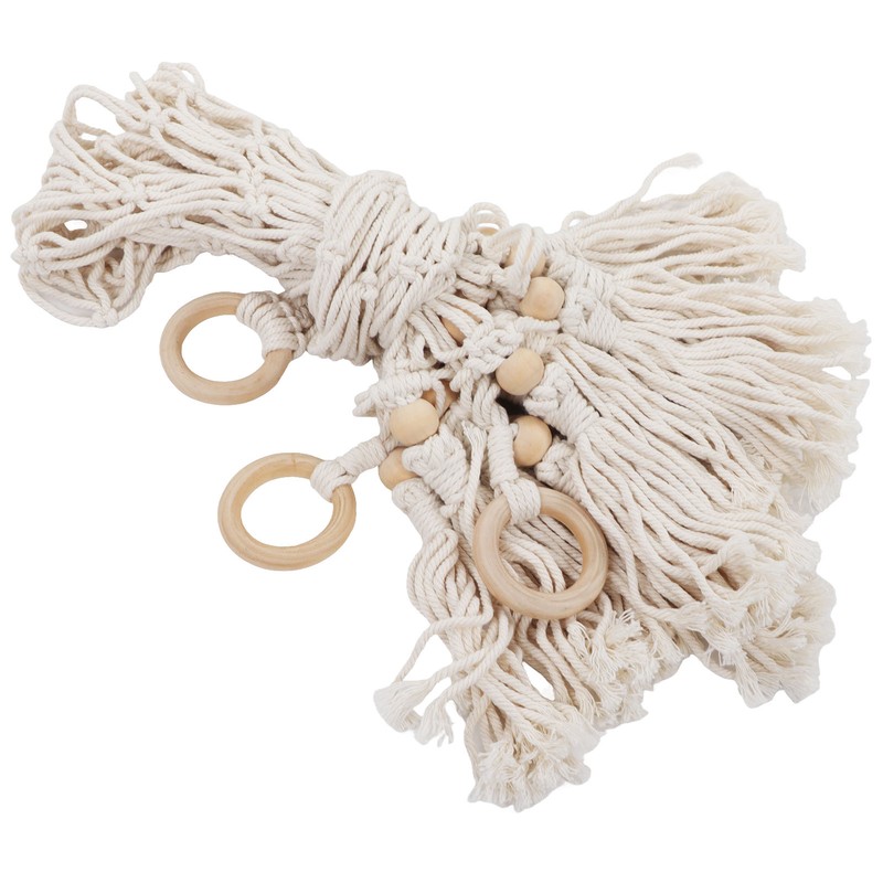 Storage Hammock Triangular Bohemian Style Cotton Rope Weaving Stuffed Animal