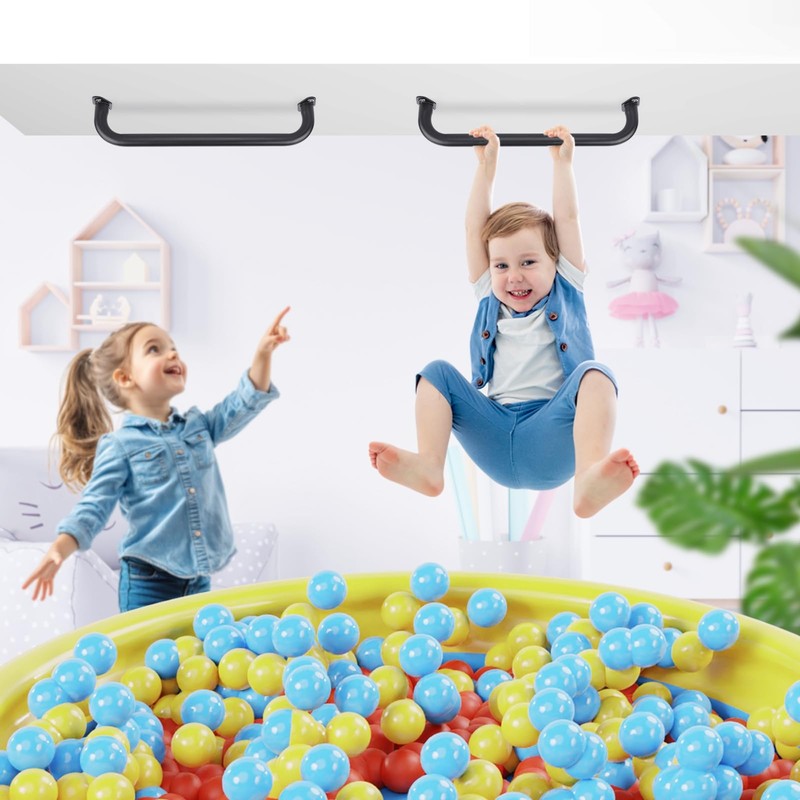 BiJun17 inch Metal Playground Handles,Monkey Bars Indoor Heavy Duty Ceiling