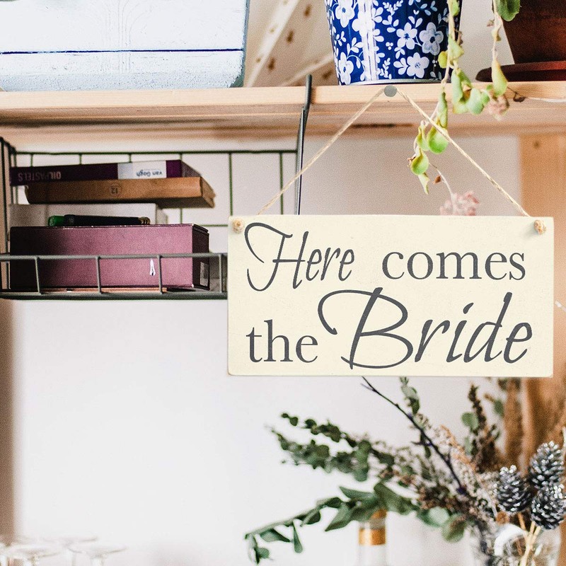 Here Comes The Bride - Wooden Wedding Sign