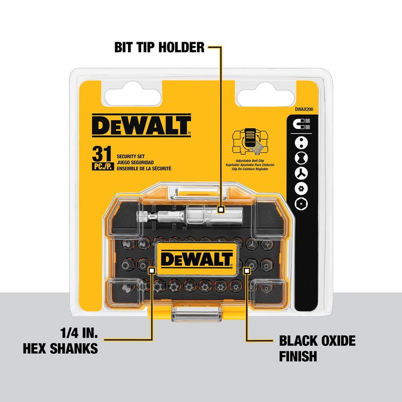 DEWALT DEWALT DWAX200 Security Screwdriving Set, 31-Piece
