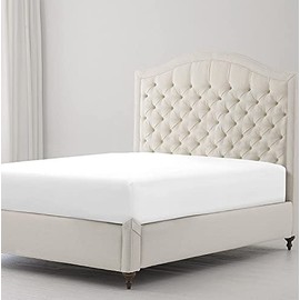 Allure Bedding 12 Inches 30 CM Extra Deep Fitted Sheets Poly cotton Plain and Soft Comfortable Breathable Machine Washable Percale Single Double King Super King Bed Sheet (White, King)