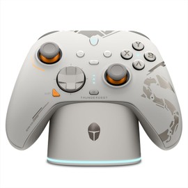 Thunderobot G80 1000HZ Wireless Gaming Controller for NS/PC/iOS/Android with Charging Dock,Hall-effect Adjustable Joystick,Dual-Mode Force-Switch Triggers,Optical Micro Switches,RGB Backlight