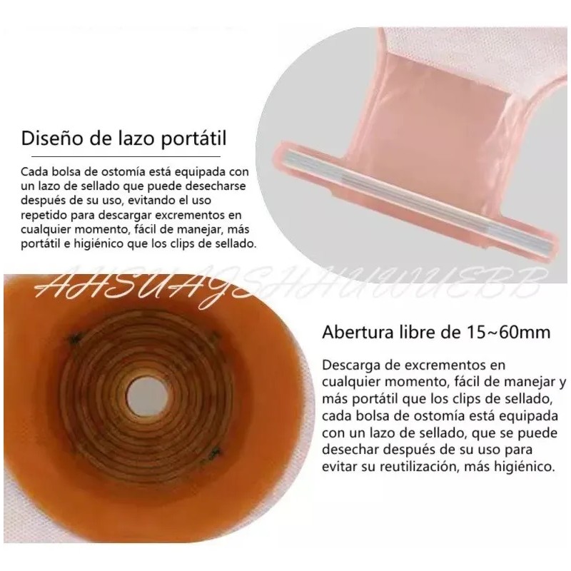 Bolsa Colostomia Adulto 10 Pzas Drenable Nude