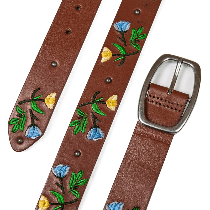 Lucky Brand Women's Embroidered Leather Belt | Stylish | Classic