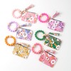 Heracantha Women’s Boho Beaded Wristlet Keychain Wallet – Floral Pattern
