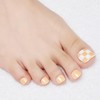 GLAMERMAID Press on Toenails, Glitter Yellow Plaid Gel Glue on