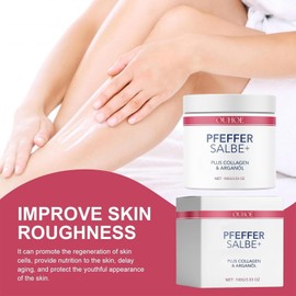 OUHOE Pleffer Salbe,Pfeffersalbe Plus 100g,Pfeffersalbe Zum Bräunen,Pfeffer Salbe Cream,Reichhaltige Salbe Mit Plus Collagen & Arganöl,Aufhellung und Anti-Falten
