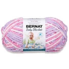 Bernat Baby Blanket Yarn, 10.5 oz, Super Bulky 6 Gauge - Pretty Girl - Single Ball Machine Wash & Dry