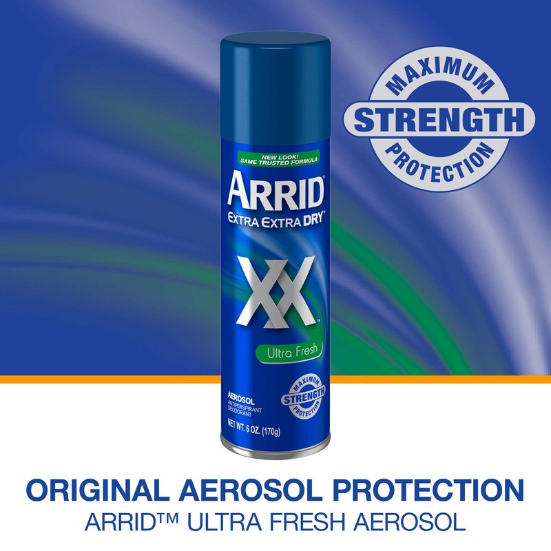 Arrid XX Extra Extra Dry Ultra Clear Aerosol Antiperspirant Deodorant,