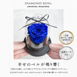 AMOROSA AM19-61 Amorosa Preserved Flowers, Diamond Rose, Little Bell, Excellent Blue, Flowers, Birthday, Anniversary, Father's Day, Proposal, Graduation, Retirement