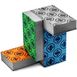 Skura Style Sponge Set - Modern, Odor-Free Cleaning Sponges with Non-Abrasive Scouring Pad for Dishes & More- 4 Count