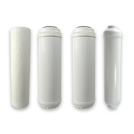 WaterSentinel WSFP-14 Filter Kit 5-Stage Reverse Osmosis Replacement Filter Kit With Granulated Activated Carbon Filters (4 Pack)