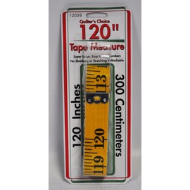 Quilters Choice Tape Measure 120 Inch Yellow Fiberglass 12058