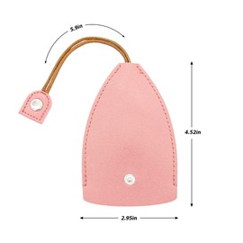 Car Key Case, 2PCS Creative Pull-Out Key Sleeve Keychain Bags, PU Leather Large-Capacity Protective Key Holder Hook (Pink)