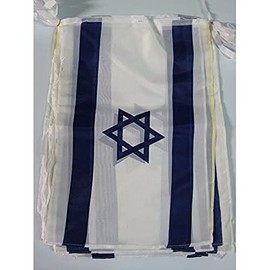 AZ FLAG - Israel Bunting Flag - 40 Ft Garland with 20 Israeli Flags 18'' x 12'' - 100% Polyester String Pennant - 12 meters