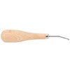 Rhombus Awl Steel Cone Punching Leather Tool Beech Handle Diamond