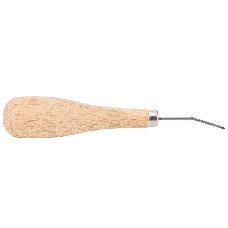 Rhombus Awl Steel Cone Punching Leather Tool Beech Handle Diamond