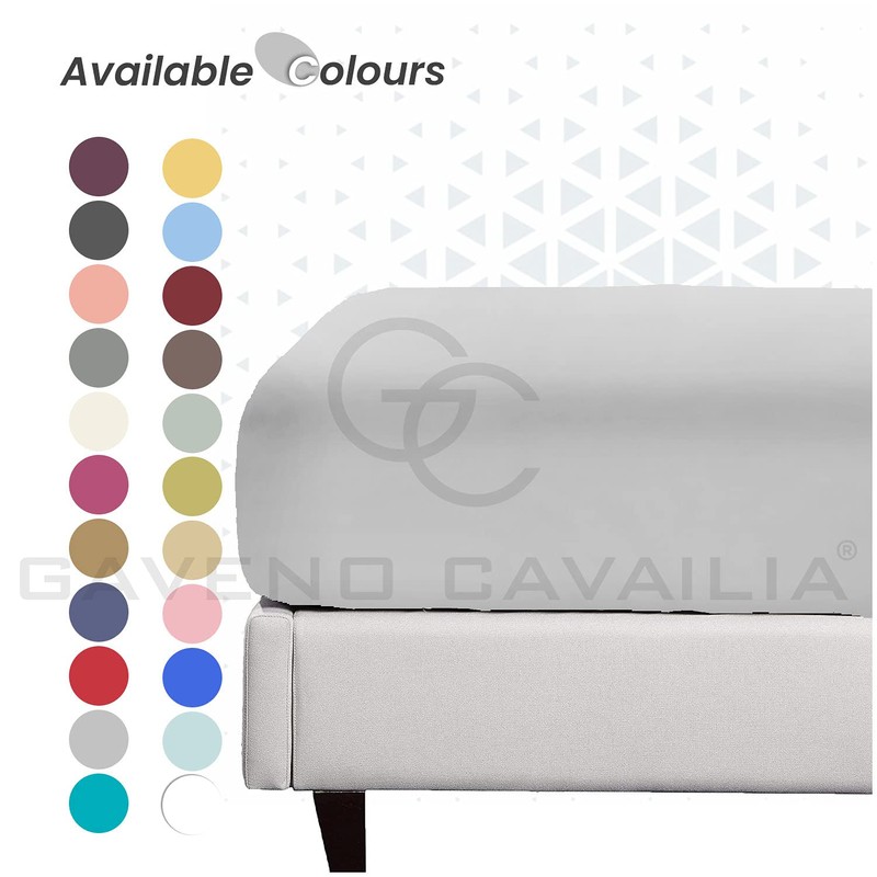 GC GAVENO CAVAILIA Extra Deep, Non Iron Percale Fitted Sheet,