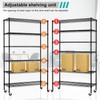 Lynkloft Storage Shelves with Wheels 6 Tier Wire Shelving Adjustable