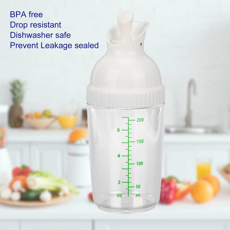 Salad Dressing Shaker, Clear Salad Dressing Mixer Dressing Container Dressing