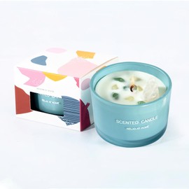 Velas Aromaticas, Cera de Soja 100% Pura, Aromaterapia, Alivio Del Estrés y Relajación, Adecuado para Yoga, Meditación, Navidad, Día de San Valentín, Regalo Perfecto para Mujeres (Azul)