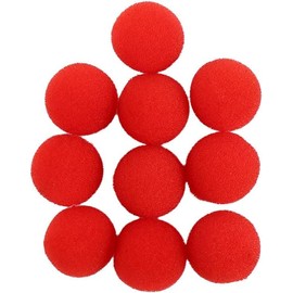 WsjiaboFux 10 Pcs Red Sponge Balls Finger Sponge Ball Magic Sponge Ball Close-Up Magic Props Sponge Toy Classical Comedy Trick Props Magic Kits and Accessories Novelty and Gag Toys (3.5cm)