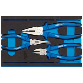 Draper 63262 Heavy Duty Plier 3 Piece Set in 1/4 Drawer Eva Insert Tray