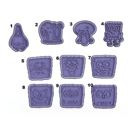 Square Sponge Patrick Cookie Cutter & Stamp