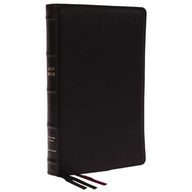 KJV Holy Bible: Large Print Thinline, Black Goatskin Leather, Premier Collection, Red Letter, Comfort Print (Thumb Indexed): King James Version