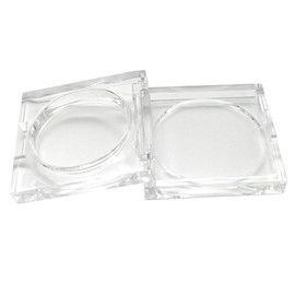 4 Pcs Transparent Empty Powder Case Refillable Cosmetic Container Jar for Makeup Shading Powder Blush Eyeshadow, 4.5g